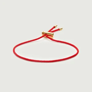 Cameron Cord Bracelet | Red / Gold
