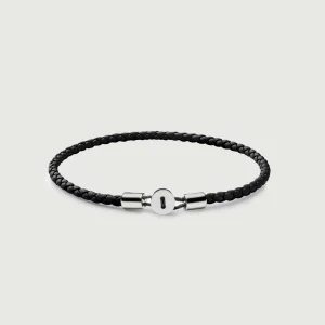 Gordon Leather Bracelet | Silver